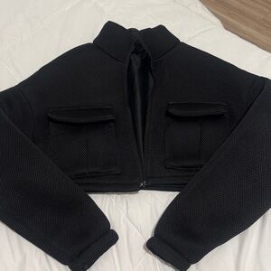 Women's Black Cropped Jacket